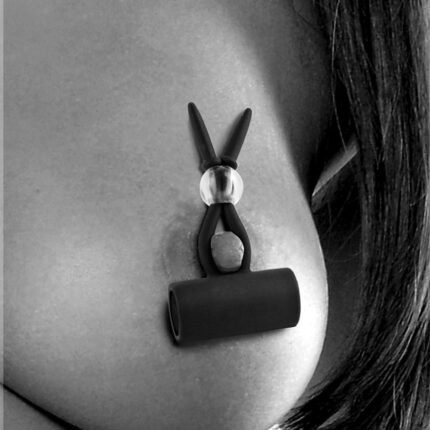 Вібро затискачі для сосків з безшумним двигуном Pipedream Fetish Fantasy LIMITED EDITION чорні