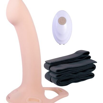 Порожнистий страпон, що вібрує, з петлею на мошонку NMC Erection Agents і пультом управління