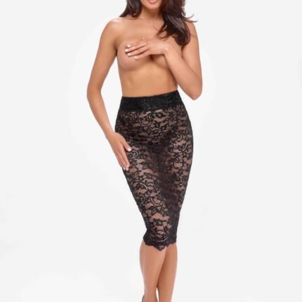 Мереживна спідниця Noir Handmade F302 Ambivalence, зі шнурівкою, чорна, розмір S