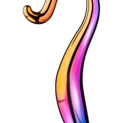 Вигнутий скляний фалоімітатор Dream Toys Glamour Glass, різнокольоровий