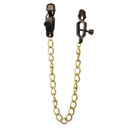 Затискачі-прищіпки на соски Lucky Bay Nipple play з золотим ланцюжком
