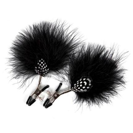 Затискачі для сосків з пір'ям GP FEATHER NIPPLE CLAMPS BLACK