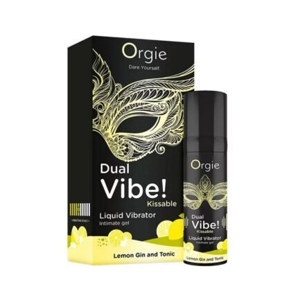 Рідкий вібратор Orgie DUAL VIBE! коктейль Джин-тонік лимон, 15 мл