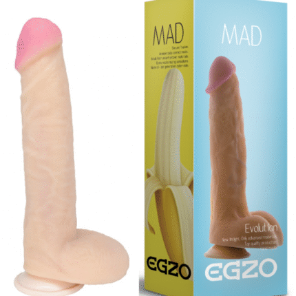 Фалоімітатор реалістичний з мошонкою EGZO MAD Ciberskin Ardent Lover на присосці