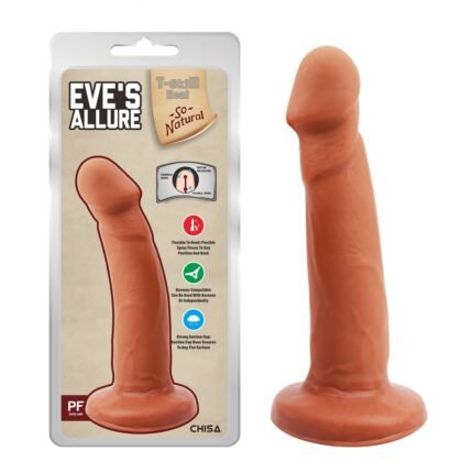 Фалоімітатор реалістичний Chisa T-skin ReaL Eves Allure з вираженою головкою; 18,5 см