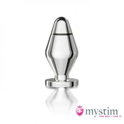 Анальна пробка для електростимуляції з алюмінію Mystim, розмір L, 10. 5 х 5 см