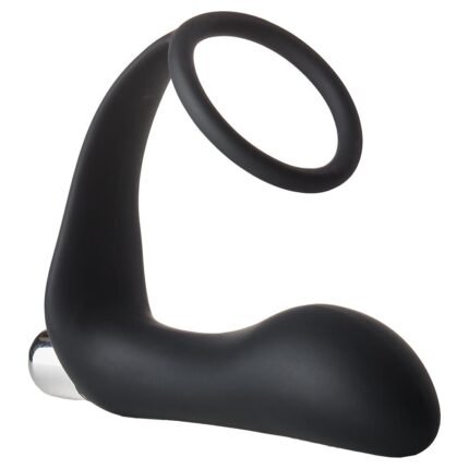 Анальна пробка з еррекційним кільцем FANTASSTIC VIBRATING ANAL PLUG WITH COCKRING BLACK