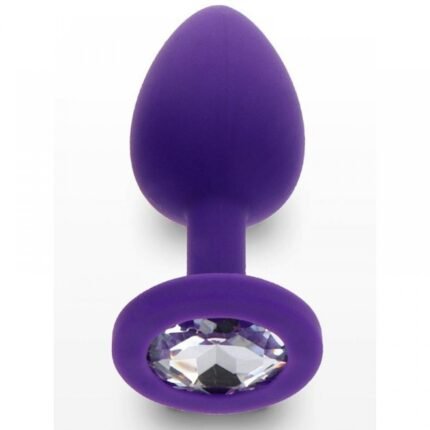 Анальна пробка S із кристалом Toy Joy, фіолетова, 7 х 2. 5 см