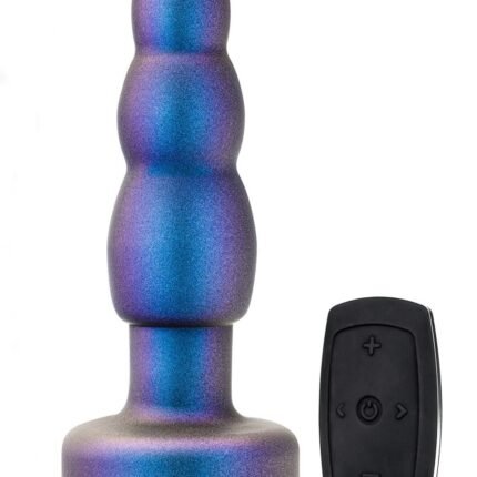 Анальна пробка з вібрацією і кульками, що обертаються Anal Adventures Blush, з пультом, силіконова