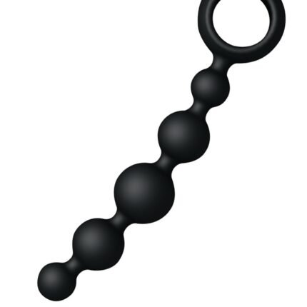 Анальний ланцюжок Joy Division Joyballs anal wave, силіконовий, чорний, 17. 5 см