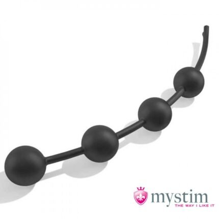 Анальні намисто з електростимуляцією Mystim Booty Garland, чорні, 40 х 4 см, L