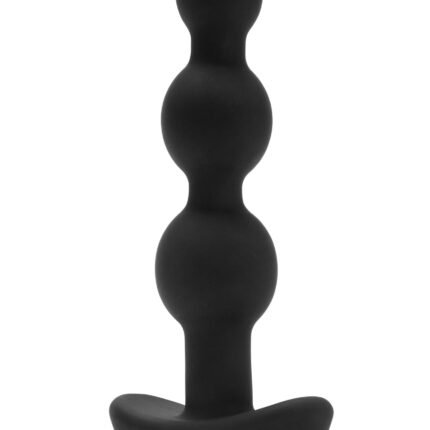 Анальні кульки з пультом, 2 мотори B-Vibe TRIPLET ANAL BEADS, чорні