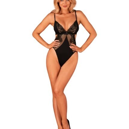 Мереживне боді Obsessive Maderris M/L Чорне