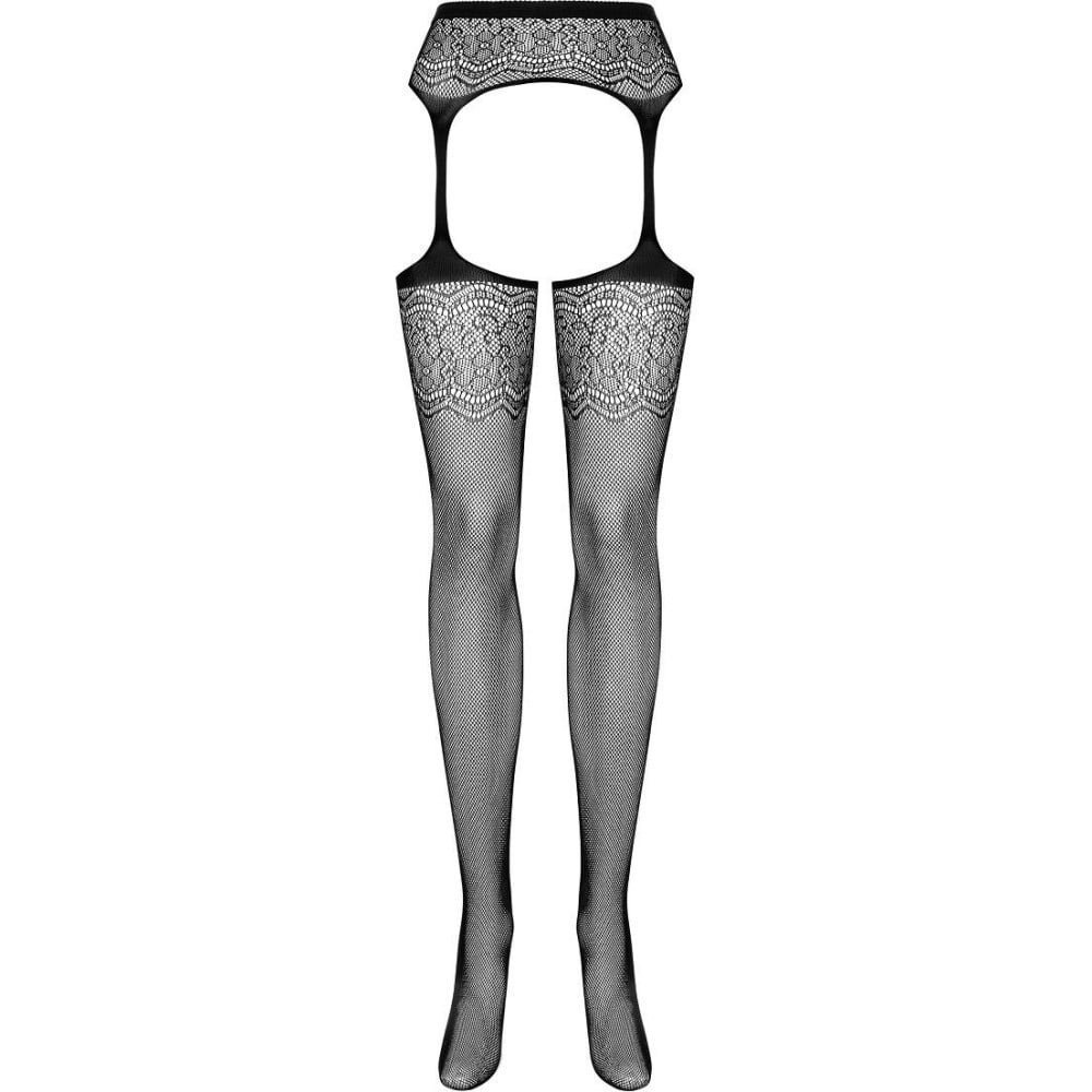 Панчохи з поясом Obsessive S207 S/M чорні - Зображення 3