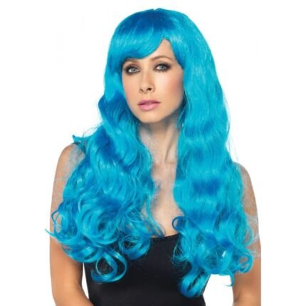 Перука довга хвиляста Leg Avenue, блакитна