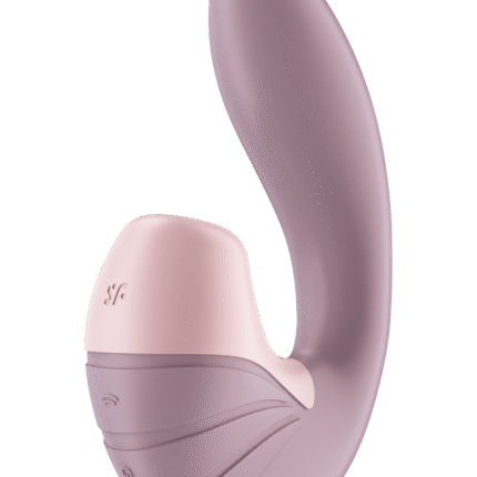 Подвійний вібратор із вакуумною стимуляцією Satisfer Air Pulse Supernova рожевий