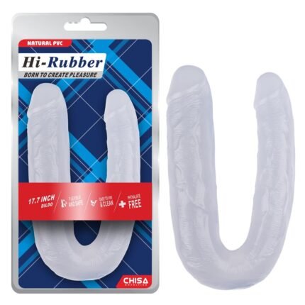 Фалоімітатор подвійний Chisa Hi-Rubber, прозорий
