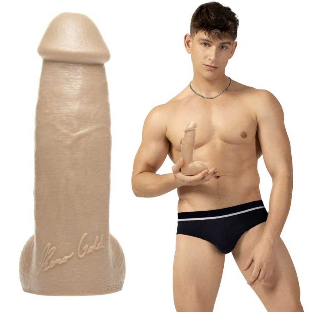 Фалоімітатор реалістичний Fleshjack Boys Reno Gold Dildo (RP), бежевий, 17. 8 см х 4. 6 см