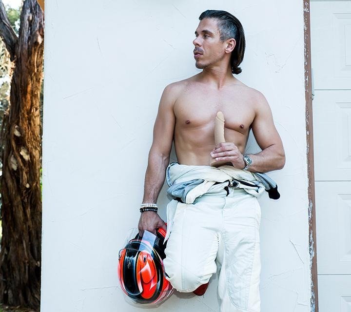 Фалоімітатор реаліст з мошонкою, Fleshjack Guys Mick Blue Dildo, тілесний - Зображення 8