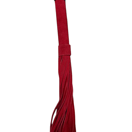 Флогер з металевими заклепками DS Fetish із замшу, червоний