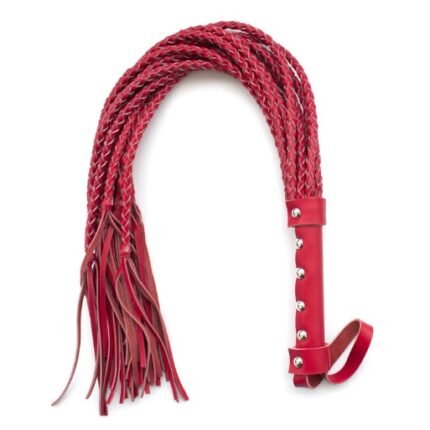 Флогер натуральна шкіра DS Fetish Leather flogger red