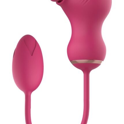 Гнучкий подвійний стимулятор та вібраційне яйце Dream Toys Essentials, рожевий