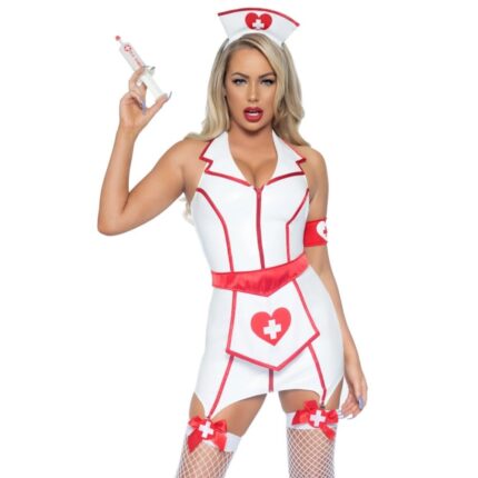 Костюм медсестри Leg Avenue ER Hottie, S, 4 предмети, білий