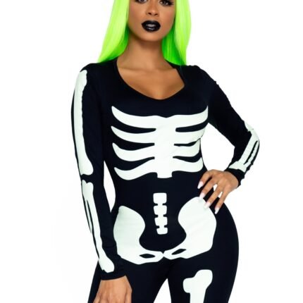 Костюм скелета, світитися у темряві Leg Avenue Womens Skeleton Bodysuit Halloween, розмір M