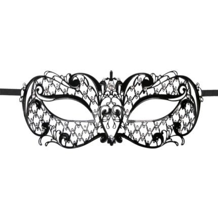 Маска на очі металева Easytoys, чорна, з камінням
