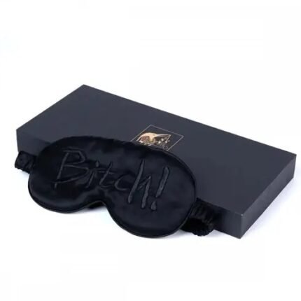 Маска на очі з написом Bitch! від UPKO, шовкова, Black