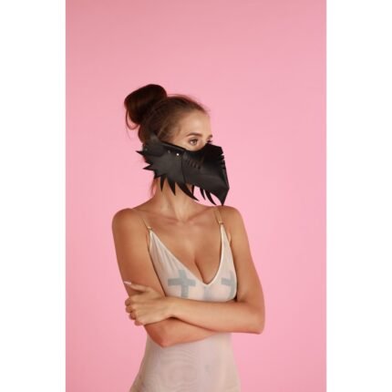 Маска ворон Candy Hero MLA6 шкіра, ручної роботи, чорна