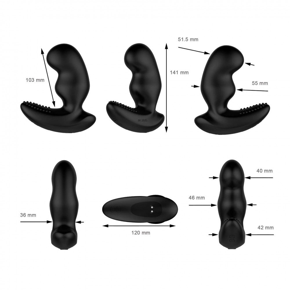 Масажер простати Nexus Ride Extreme, з пультом, чорний, 14 х 5 см - Зображення 5