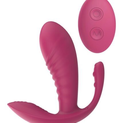 Масажер-вібратор рельєфний Dream Toys Essentials з потрійною стимуляцією, червоний