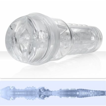Маструбатор анус у колбі, кібершкіра Fleshlight Ice Butt Crystal, прозорий