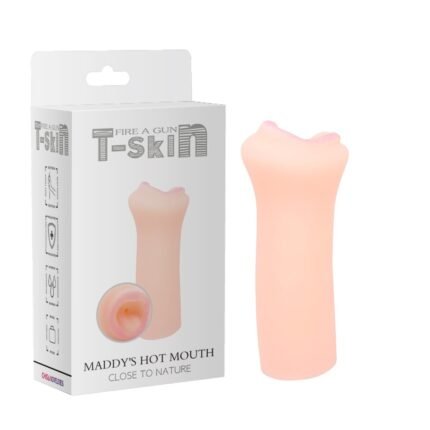 Маструбатор  Рот із язичком без вібрації Chisa T-Skin кібершкіра, тілесний