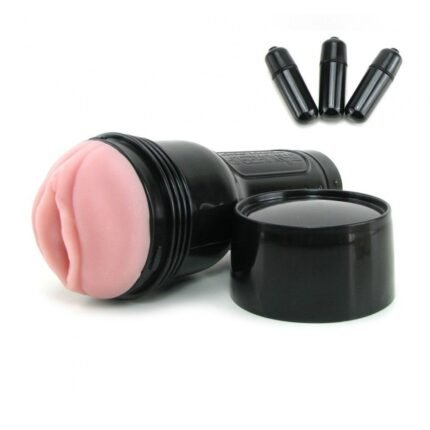 Маструбатор  у колбі з трьома віброкулями Fleshlight Vibro Pink Lady Touch