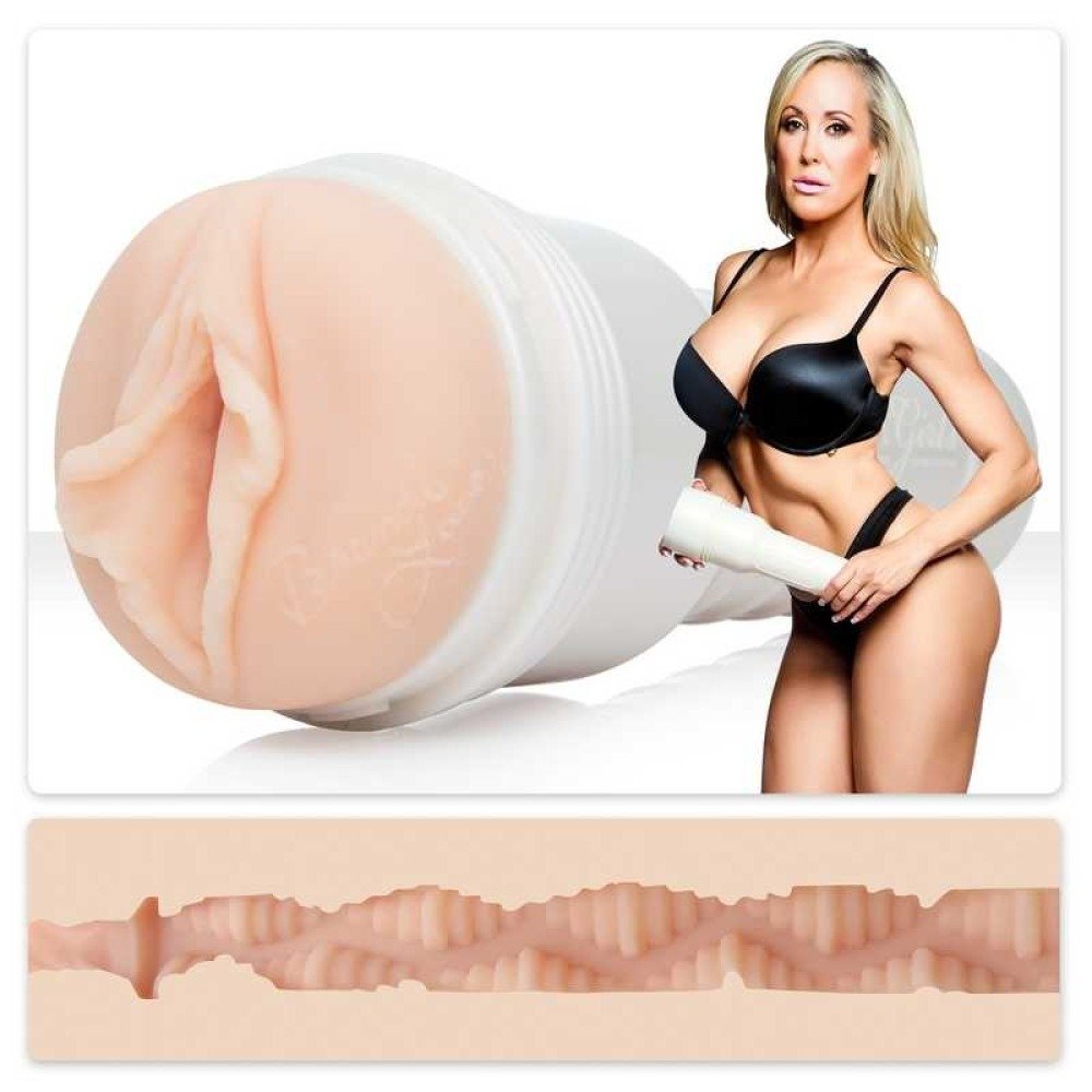 Маструбатор вагіна в колбі, кібершкіра FleshLight Brandi Love, бежевий