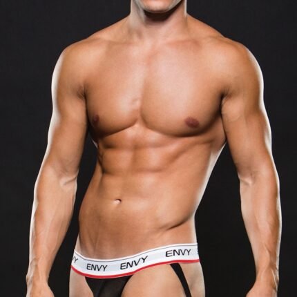 Чоловічі плавки з доступом, Low-Rise Jockstrap - Zwart