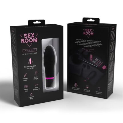 Набір девайсів для ігор Dream Toys Sex Room Vibe Kit, 6 предметів, чорний/рожевий