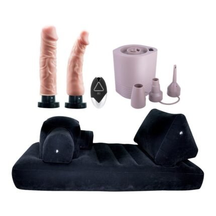 Надувне ліжко класу люкс з оксамиту NMC RealisticX My Velveted Luxury та секс-машина, синя