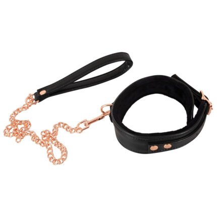 Нашийник з повідцем Bad Kitty Collar black