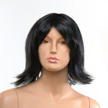 Перука каре з чубчиком Fetish Hair, чорна, 25 см