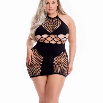 Сукня з відкритою спиною Pink Lipstick Girl Gone Bad Dress, чорний, Plus Size