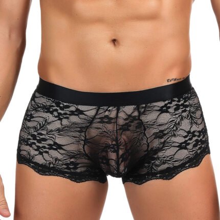 Сексуальні чорні мереживні труси Star Night для чоловіків, S