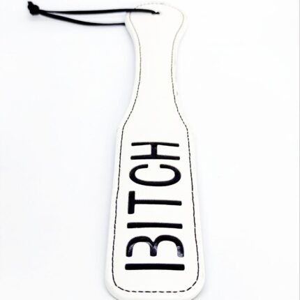 Шльопалка овальна з написом Bitch PADDLE, біла, 32,5 см