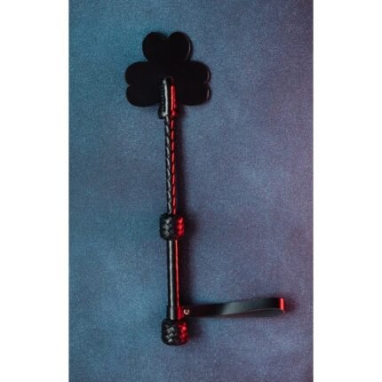 Стек у вигляді листя конюшини Candy Hero, натуральна шкіра, чорний