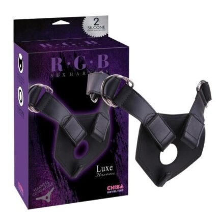 Трусики для страпону Chisa R. G. B Sex Luxe Harness, чорні