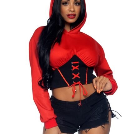 Коротка толстовка Диявол Leg Avenue Devil cropped hoodie S/M