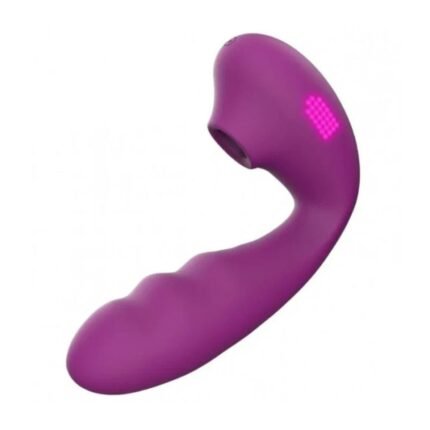 Вакуумний стимулятор BeYourLover Tara Purple з вагінальним відростком та підігрівом, фіолетовий