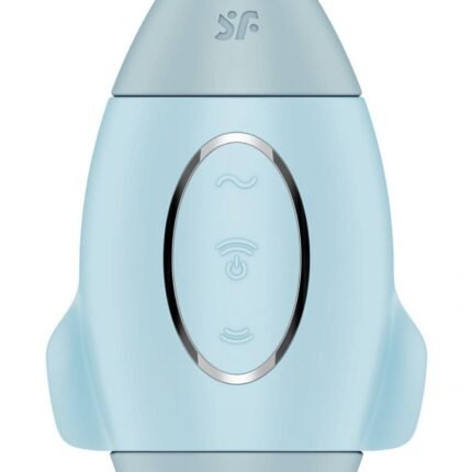 Вакуумний вібратор подвійної дії у вигляді Ракети Satisfyer Mission Control, блакитний